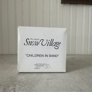 Dept 56 Vintage Snow Village Children in Band #5104-7 w/Box Accessory Kids EUC